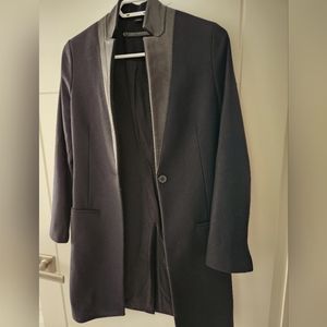 All Saints Black Wool Coat Size 0